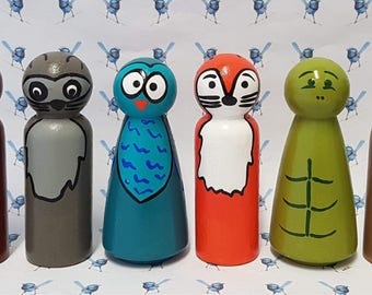 Wooden Peg Dolls - Animals