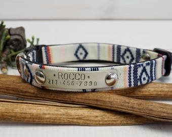 Cat collar, Personalized Cat collar, Small Dog Collar, ID tag, Cat Name Plate, Cat Collar Personalized, Breakaway Safety Buckle, Outdoor cat