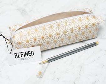 Metallic Gold Pencil Case