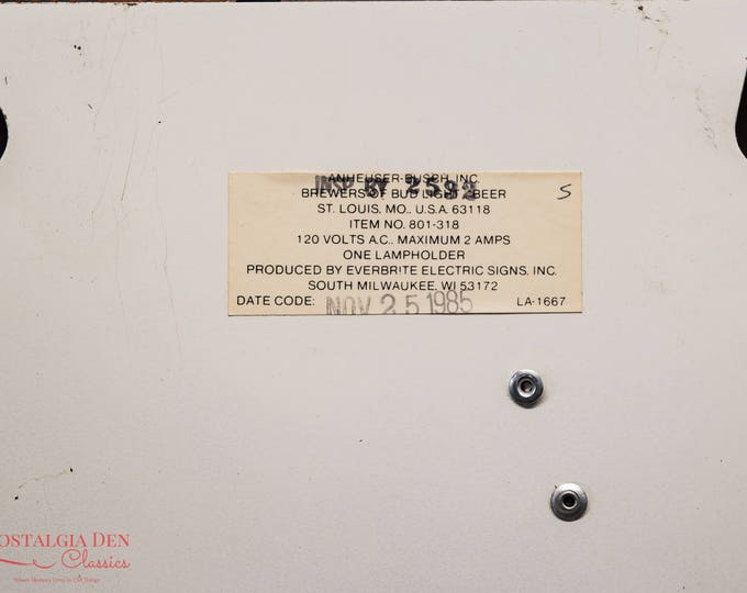 Bud Light Wall Lamp | Bud Light Cash Register Light With Clock | Vintage Barware