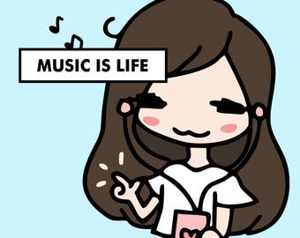 LISTEN MUSIC Beats Stickers / planner stickers, listen to music, beats, listen to jam, me time, chill time, relax time stickers / SD59