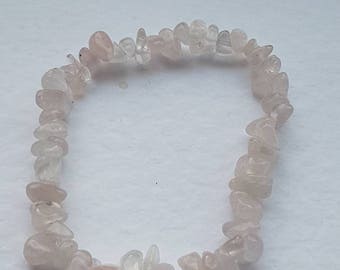 Rose Quartz gemstone bracelet, chakra balancing, healing. Can be reiki charged on request