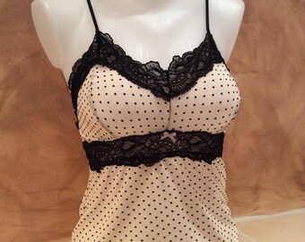 Lingerie, Top dentelle, Caraco Taille S, plumetis