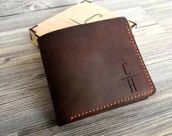 Personalized Mens Wallet Mens Leather Wallet Father's Day Gift Christmas Gift for Dad Groomsmen Gift Mens Wallet Personalized Gift for Men
