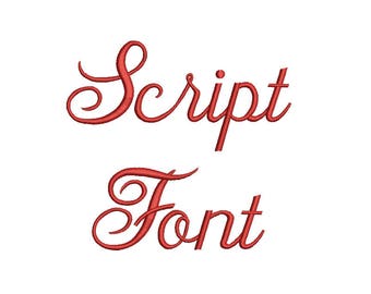Script Embroidery Fonts 3 Sizes Embroidery Designs Alphabets Embroidery PES Fonts BX Font - Instant Download