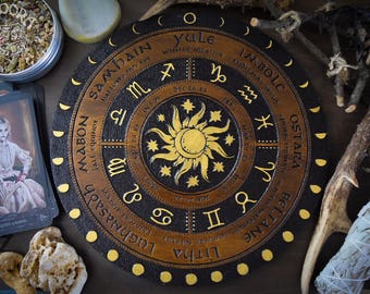 Wheel of the Year Triple Moon Gold