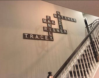 FREE SHIPPING Large scrabble Tiles, scrabble tiles, scrabble, scrabble letters, scrabble wall art, home decor