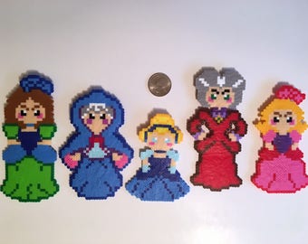 Cinderella Perler Bead Magnets