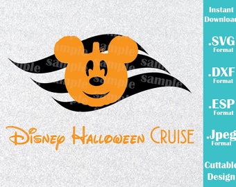 INSTANT DOWNLOAD SVG Disney Inspired Disney Halloween Cruise Mickey Ears Cutting Machines Svg, Esp, Dxf and Jpeg Format Cricut Silhouette