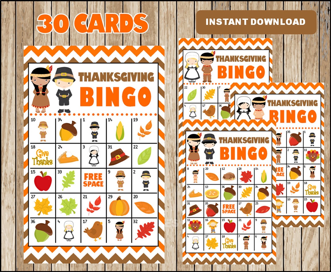 Free Printable Harvest Bingo Cards