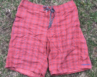 Patagonia Shorts Size 32 Mens Hiking Plaid Outdoors Van Life Vintage Style Board Shorts Trunks