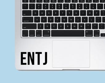 ENTJ Decal Sticker - Myers-Briggs Decal - Laptop Decal - Laptop Sticker - Macbook Sticker - Vinyl Sticker - Car Decal - iPad Decal
