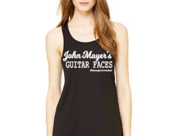 Custom John Mayer Guitar Faces Flowy Tank