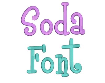 6 Size Soda Font Embroidery Fonts BX Instant Download 9 Formats Embroidery Pattern Machine BX Embroidery Fonts PES