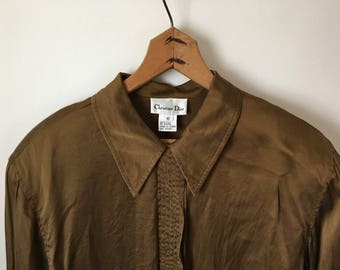 Christian Dior Silk Womens size 10 Blouse