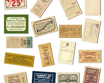 1 pack, 7gypsies Mini Ephemera - Receipts