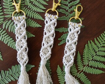 CHARITY DONATION White Macrame Keychain (Various Styles Available)