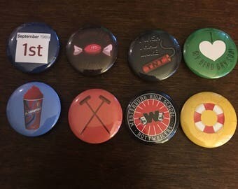 Heathers Pins - Set of 8