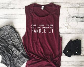 Workout Tank Top, Fitness Tank Top, Yoga Tank Top, Workout Tank, Shirts With Sayings, Handle It