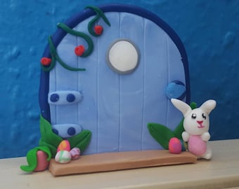 SALE! Bunny fairy door, birthday present, magical, kids gift, fairy magic, fairy garden, cute decor, fantasy decor, handmade, gift idea