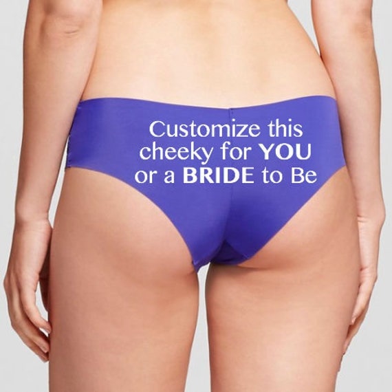 Customize this blue panty for you or a bride to be * FAST SHIPPING * Bachelorette Party Gift, Personalized Panties, Custom Underwear
