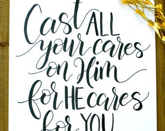 Cast your cares | Etsy