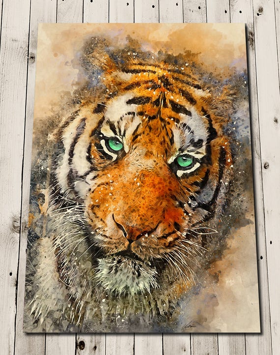 TIGER Wall Art Print Poster Wall Decor Tiger Painting