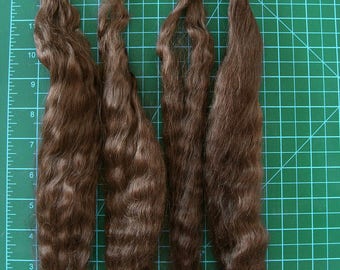 14 inches long medium dark brown mohair for Blythe, reborn rerooting