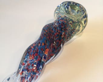NEW Cool Twisty Pretty Glass Pipe, Durable Pipe, Girly Pipe, Thick Glass Bowl
