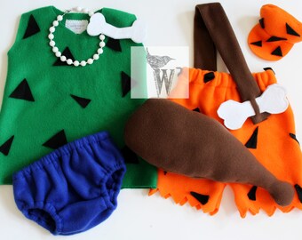 Pebbles and Bam Bam Halloween Costume