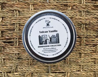 Vulcan Vanilla Scented Soy Candle - Birmingham Collection - 8 oz Travel Tin
