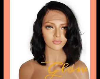 Wavy brazilian Lace front Human Hair wig