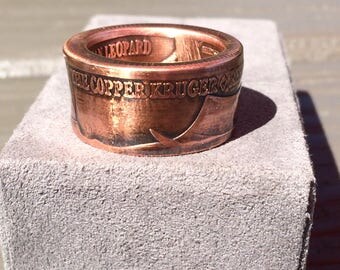 Copper Kruger Coin ring