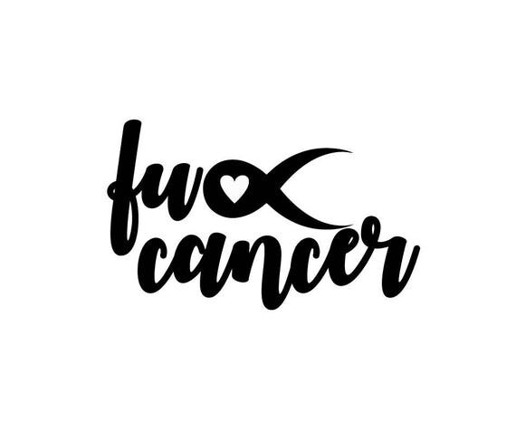 FUCK Cancer Ribbon Heart Car Wall Phone Laptop Decorative