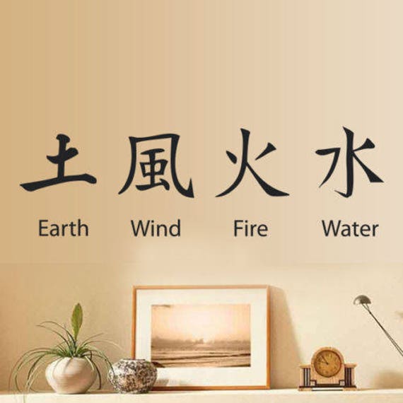 Collection 99+ Images chinese symbols for earth wind fire and water Sharp