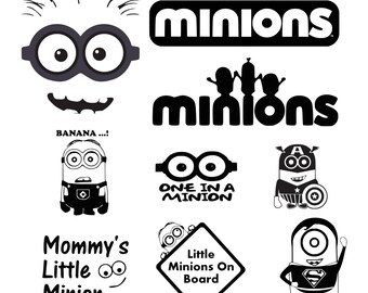Minion svg,Minion eps,Minion silhouette,Minion file, cutting files,instant download, Minion cutting file, Minion silhouette files