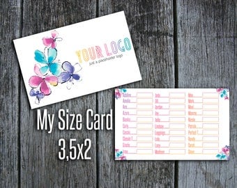 My Size Card - 3.5x2 - Lula Business Card - Free Personalization for LuLaRoe Consultants - Business Card Size, Flowers