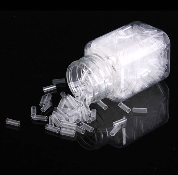 500 pc clear shrink tube hair extensions