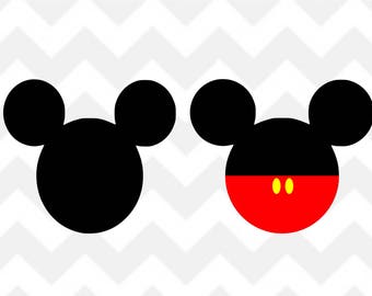 Mickey Mouse SVG, Mickey Pants SVG, Mickey Mouse, Disney SVG, Mickey Mouse Head, Silhouette, Cut File