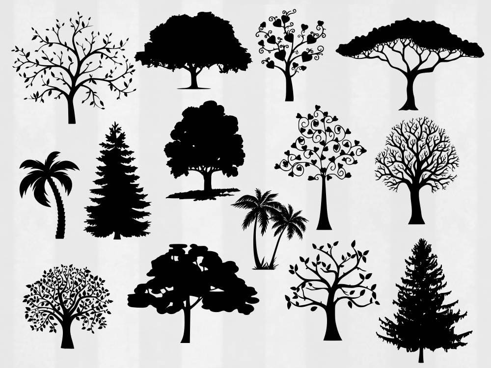 Tree SVG Bundle Tree clipart Tree cut files svg files for