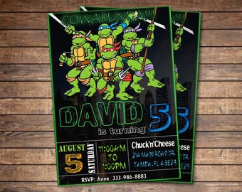Ninja Turtles Invitation / Ninja Turtles Birthday / Ninja Turtles Invite / Ninja Turtles Party / Ninja Turtles Birthday Invitation / Ninja