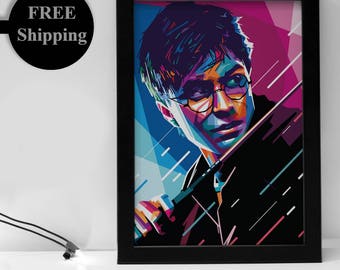Harry Potter Poster - Harry Potter World - Harry Potter Art - Harry Potter Wands - Harry Potter Print - Harry Potter Gifts - FRAMED