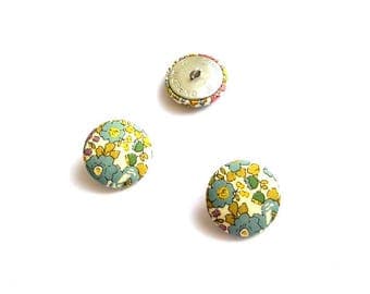 5 fabric buttons Liberty Betsy Ann, 5 colors to choose and option 9 sizes, buttons cover liberty Betsy Ann