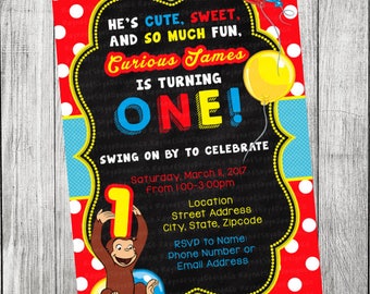 Curious George Invitation