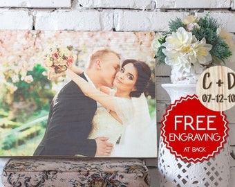 35th Anniversary, Photo On Wood, 27th Birthday, 29th Birthday, 33rd Birthday, 37th Birthday, 39th Birthday 45th Anniversary 60th Anniversary