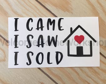 Vinyl Decal for REALTORS®, Real Estate Agents, Brokers, Etc.