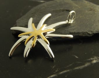 1 pendant Starfish gold / silver