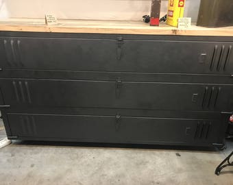 buffet industrial locker upcycle