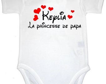 Onesie Princess dad personalized with name