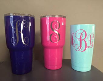 Monogram cups | Etsy